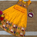 Kids Meena zari lehenga – pink – Arhas Couture