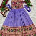 Kid's Soft Silk Paithani Gowns