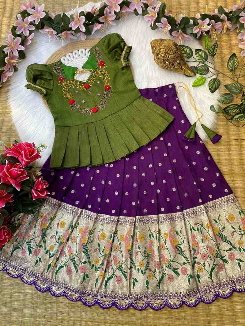 Kid's Russian Dola Silk Lehengas