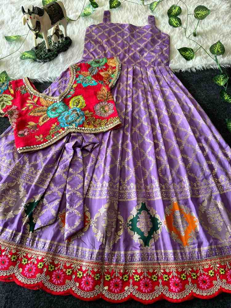 Kids Viscose silk lehengas by Arhas Couture