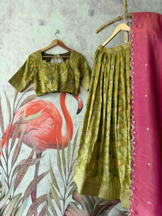 Soft Khadi Crepe Lehengas