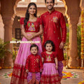 Banarasi silk family outfit – colour 1 – Arhas Couture