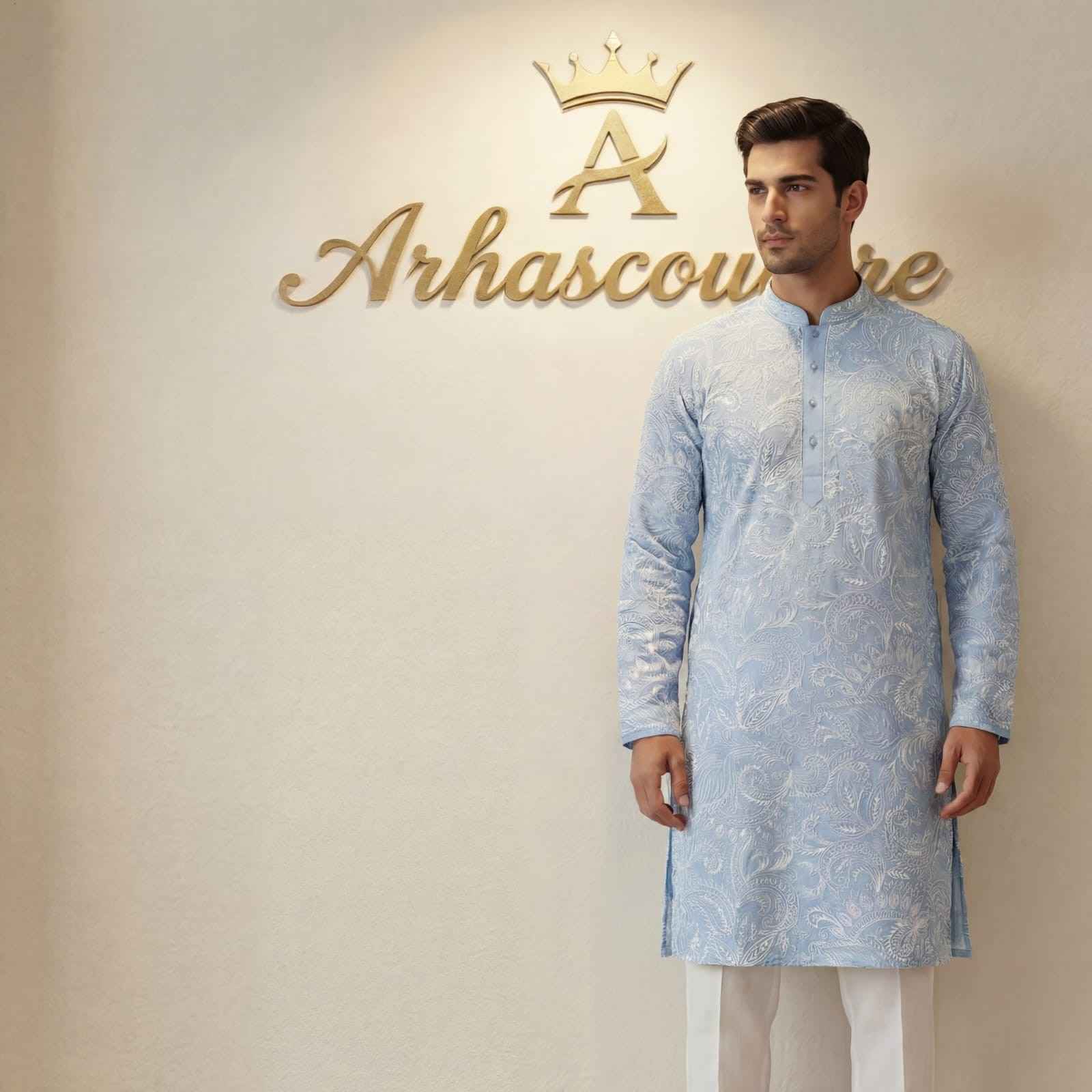 Fancy Chikankari kurta set – colour 2 – Arhas Couture