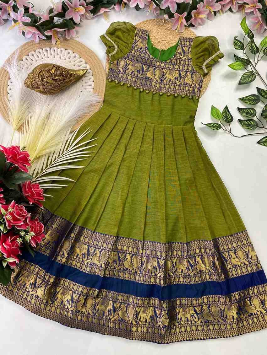 Kid's Narayanpet Silk Gowns