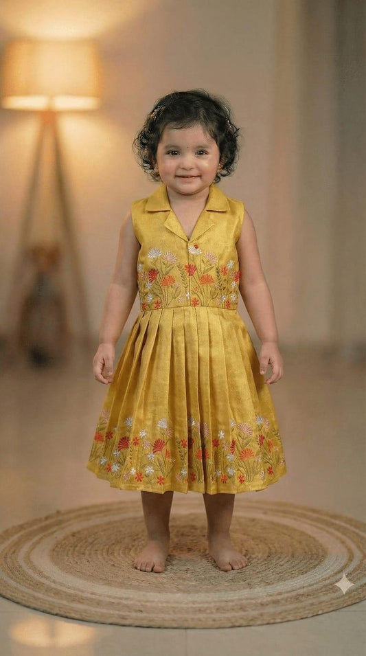 Tissue embroidery family combo frock – 4 colours – Arhas Couture