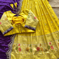 Viscose Tissue Silk Lehengas