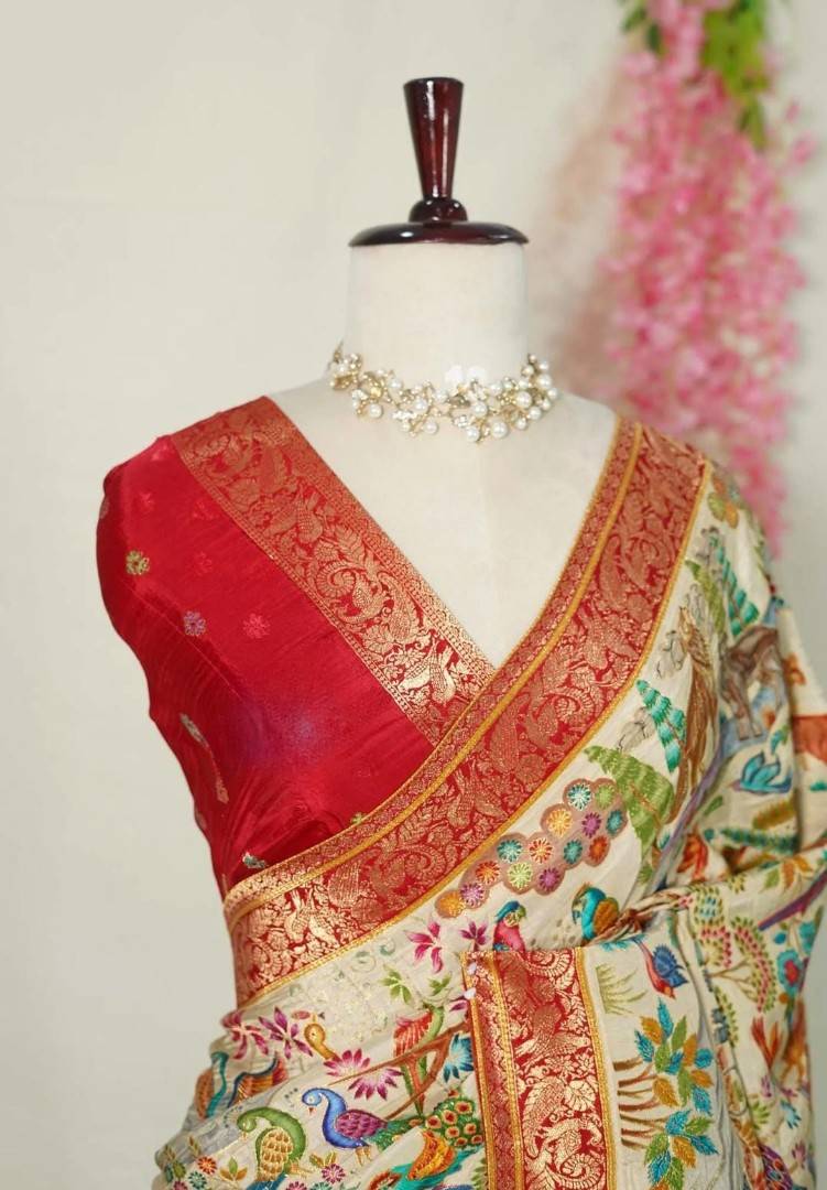 Fancy Munga silk saree – colour 3 – Arhas Couture
