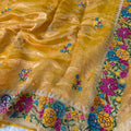 Fancy tissue silk embroidery sarees by Arhas Couture