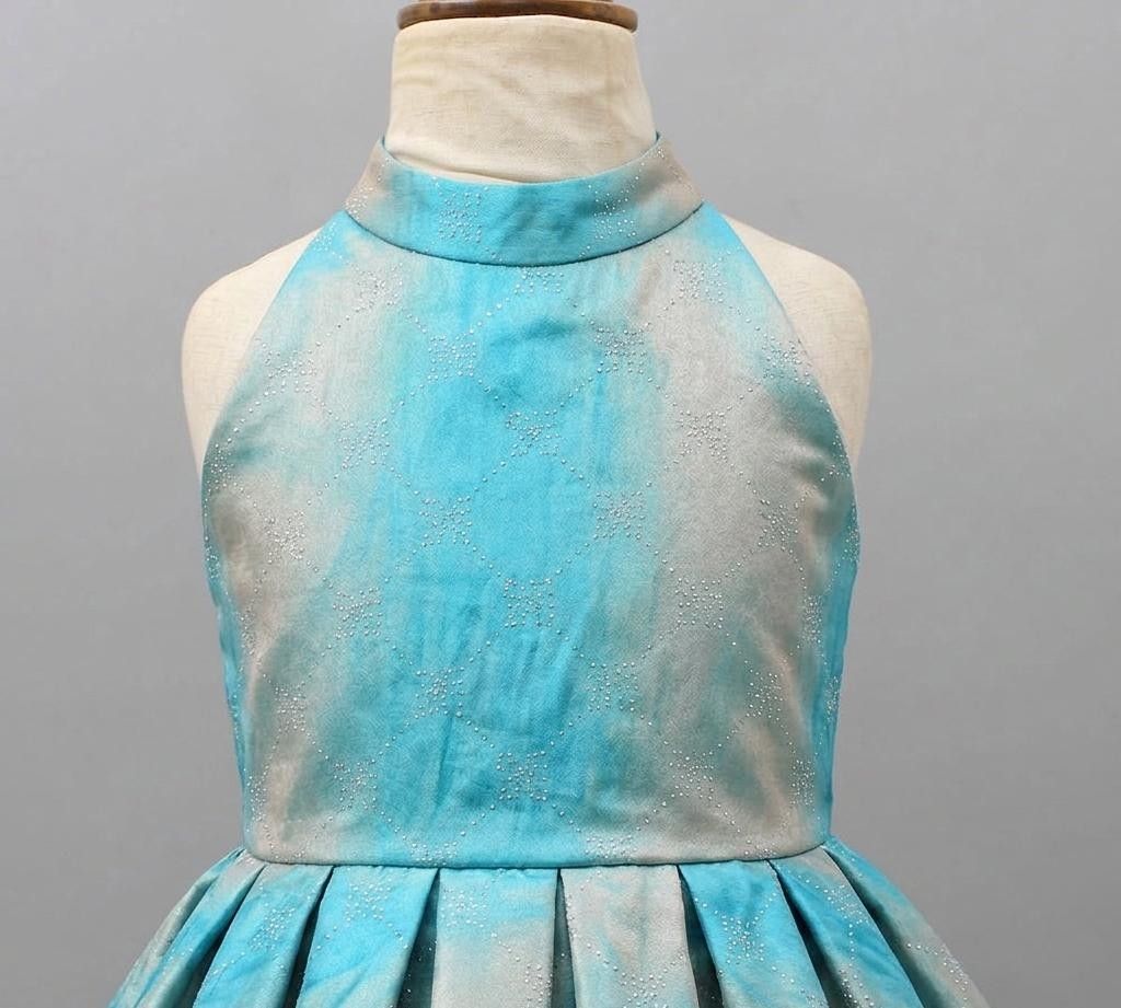 Kids space silk frock – colour 2 – Arhas Couture