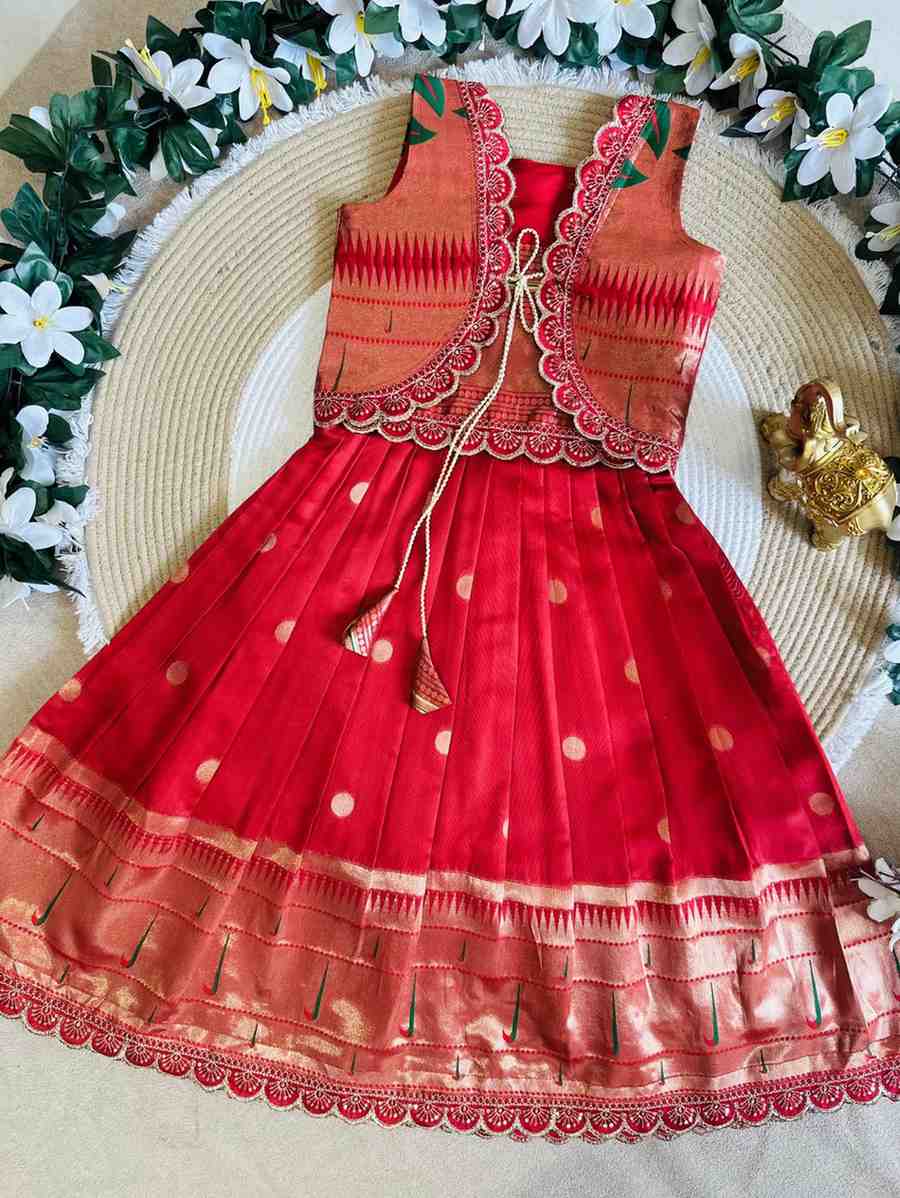 Kid's Paithani Silk Gown