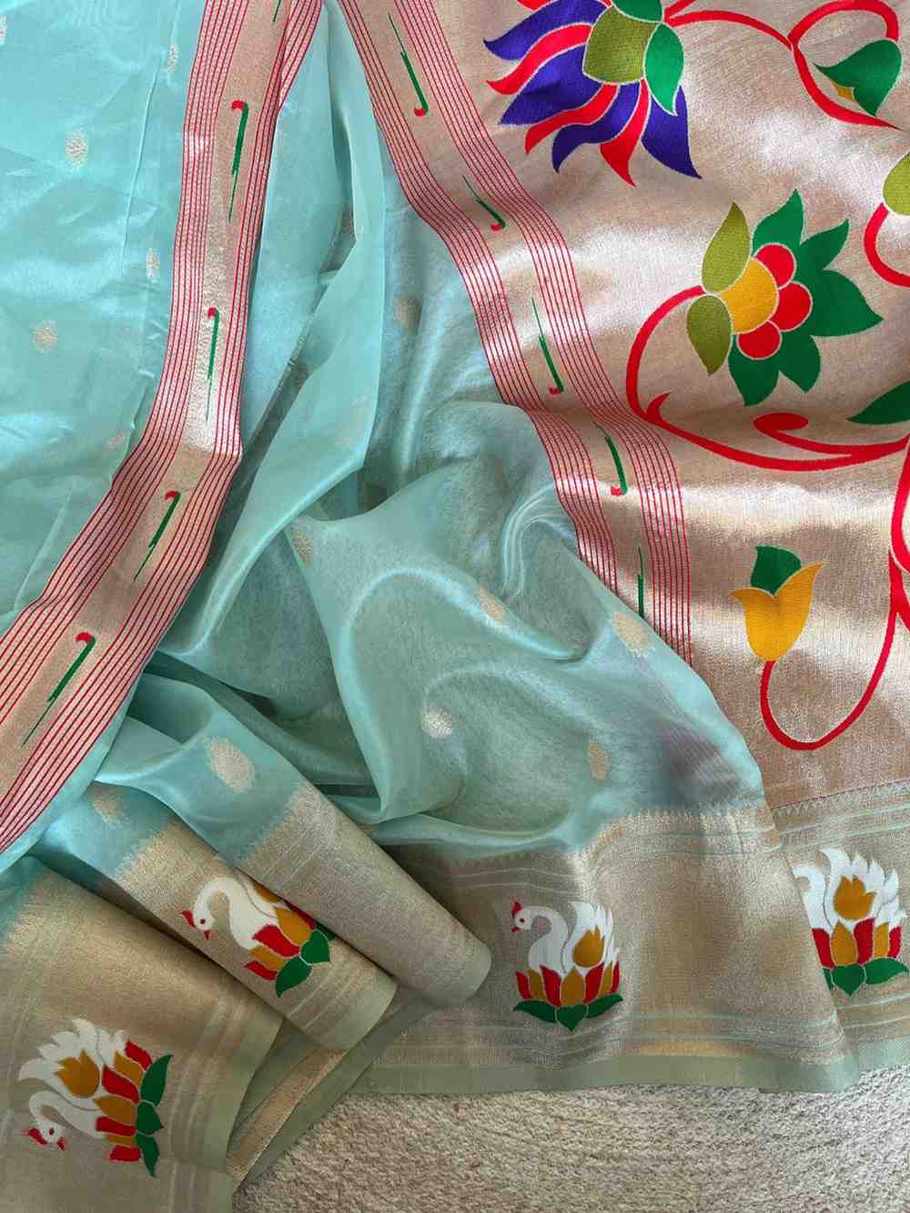 Fancy organza Paithani sarees by Arhas Couture