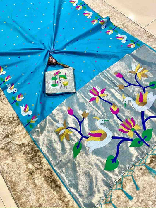 Fancy Khadi raw silk saree – colour 2 – Arhas Couture