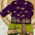 Kids raw silk kurta sets by Arhas Couture