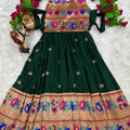 Kid's Soft Silk Paithani Gowns
