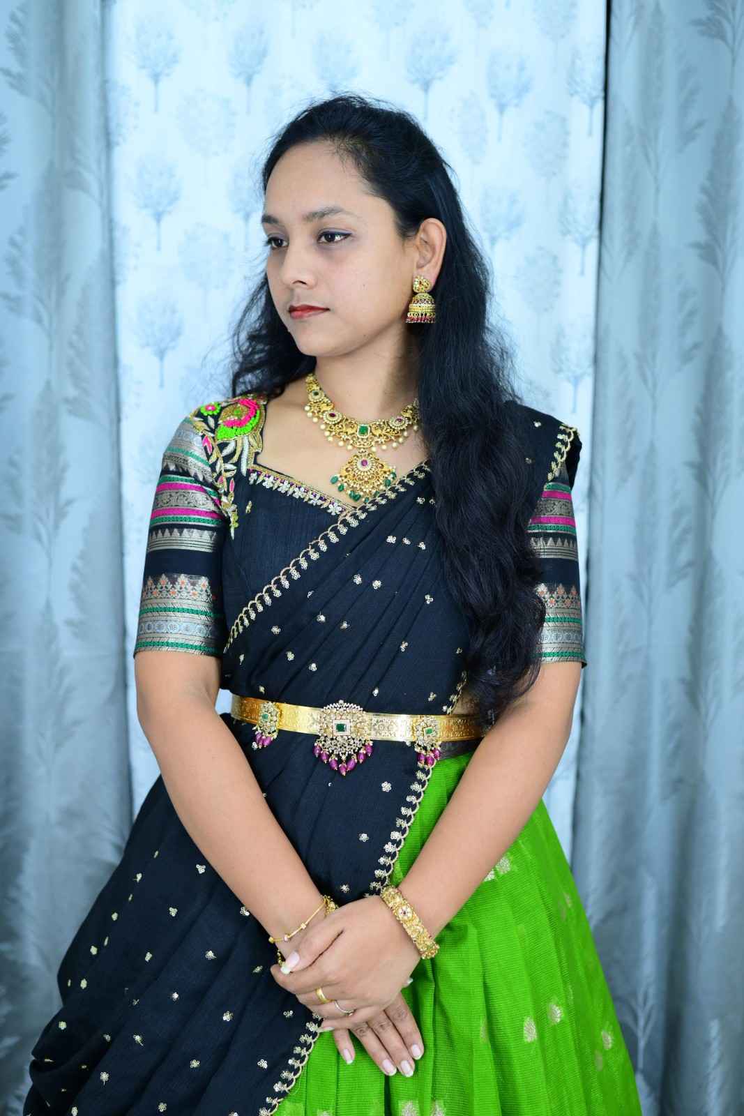 Banarasi silk family outfits by Arhas Couture