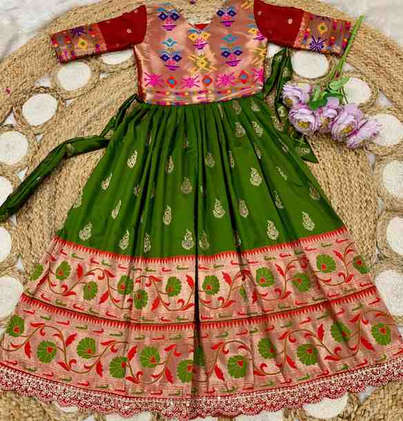 Kid's Paithani Soft Silk Lehengas