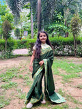 Kids Chinnon silk ready-to-wear saree – 1 to 15 years – Arhas Couture