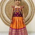 Kids soft semi Kanchi maggam lehenga – 6 months to 15 years – Arhas Couture