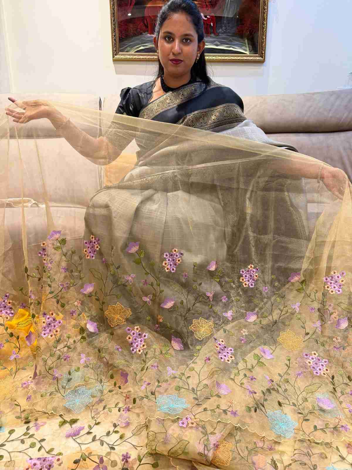AC's Organza Shimmer Sarees