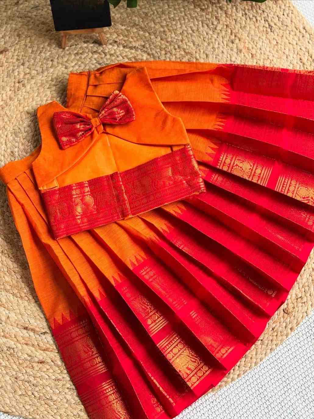 Kids silk lehenga – colour 1 – Arhas Couture
