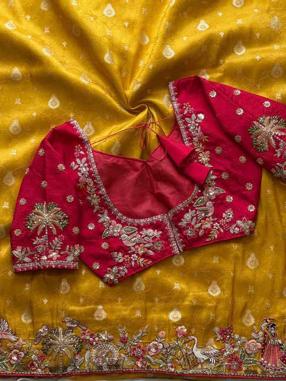 Fancy Dola silk saree – colour 1 – Arhas Couture