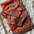 Fancy organza crepe silk saree with handwork – Arhas Couture