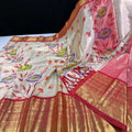 Hand Painted Banarasi Tissue Silk Sarees