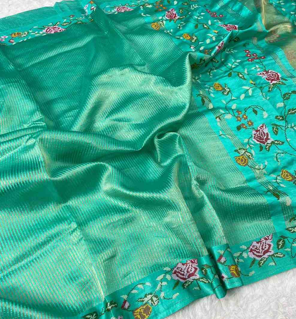 Fancy tissue silk saree – colour 3 – Arhas Couture