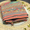 Ajrakh Print Chinnon Saree