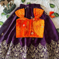 Kids royal velvet lehenga – colour 2 – Arhas Couture
