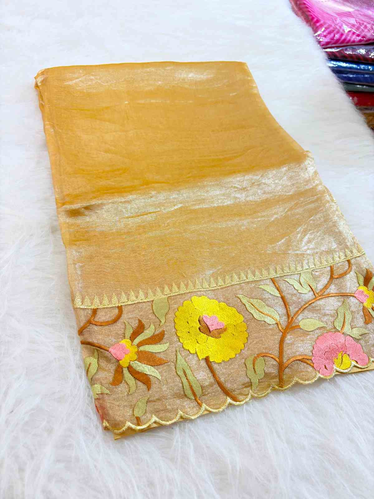 Embroidery Tissue Silk Sarees