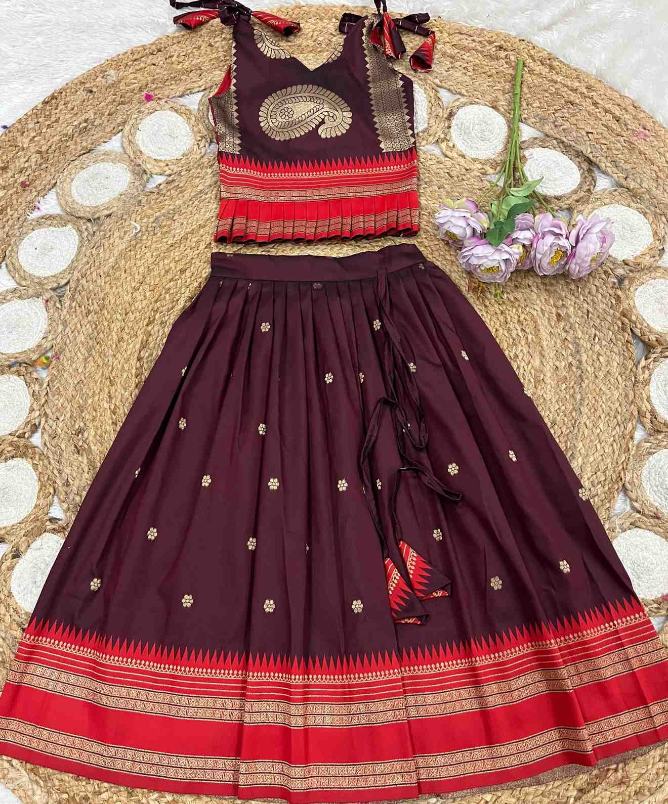 Kid's Narayanpet Silk Lehengas