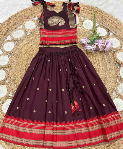 Kid's Narayanpet Silk Lehengas