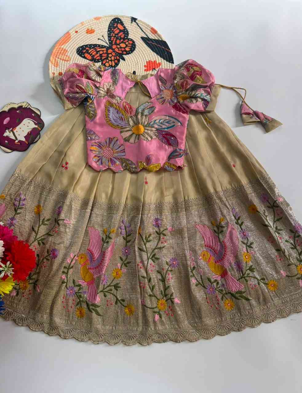 Kid's Tissue Silk Lehengas