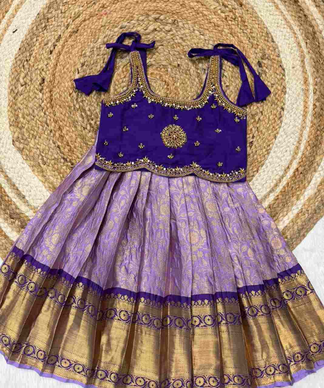 Kid's Semi Kanjeevaram Frock