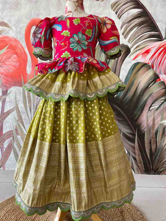 Kid's Gold Crush Lehengas