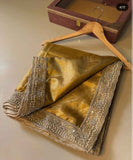 Fancy Banarasi tissue silk saree with lace work – Arhas Couture