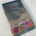 Fancy tissue embroidery saree – colour 6 – Arhas Couture