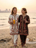 Fancy Roman silk co-ord set with hand embroidery – Arhas Couture