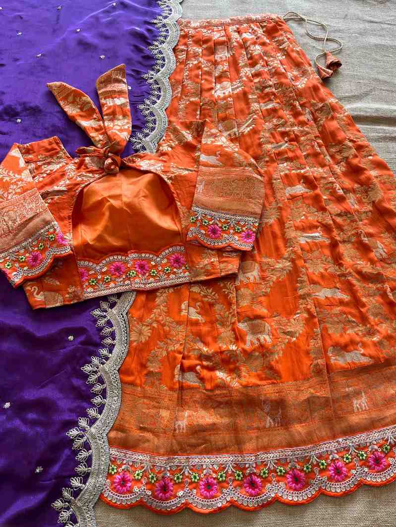 Dola Silk Embroidered Lehengas