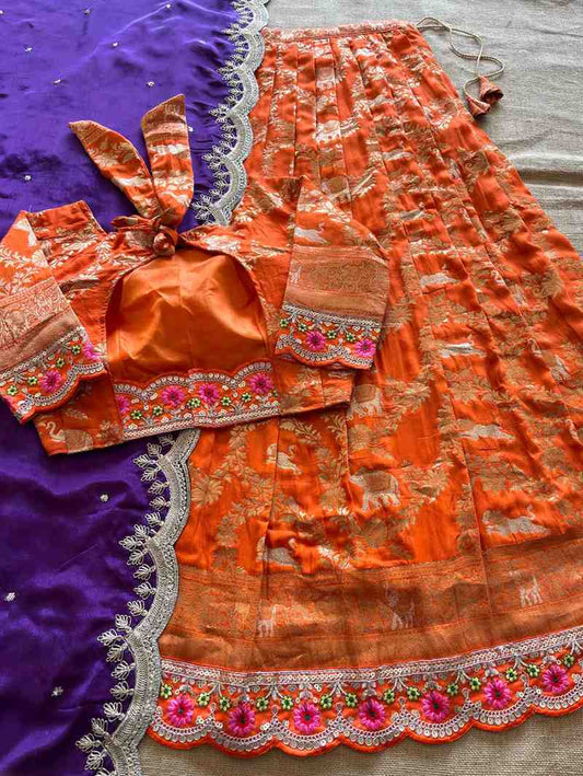 Dola Silk Embroidered Lehengas