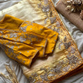 Fancy soft space silk crush saree with sequins coding – Arhas Couture