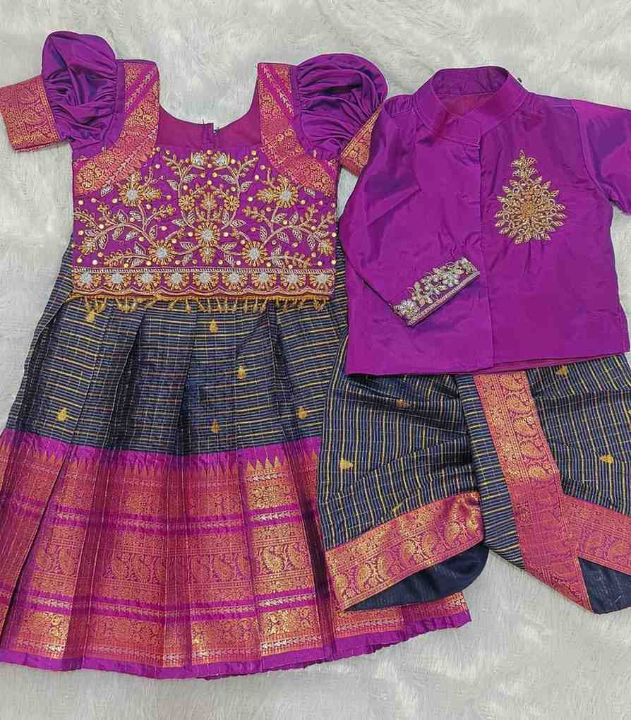 AC's Semi Kanchi Silk Family Outfits