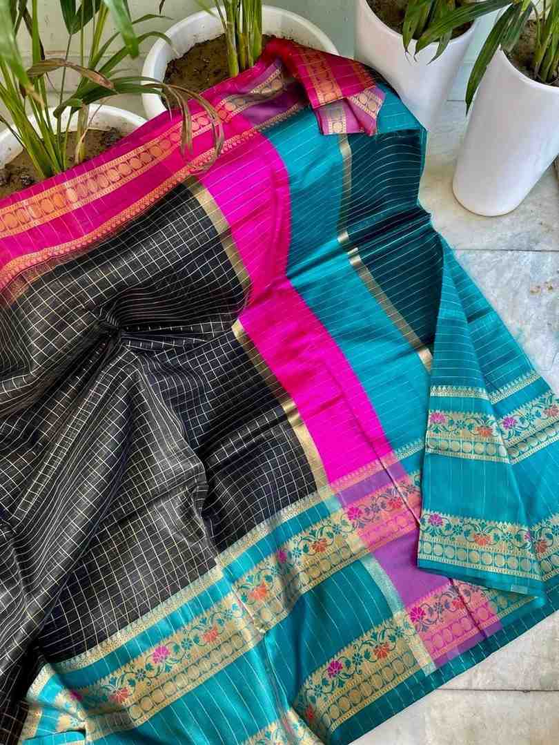 Fancy Banarasi Kora organza saree – colour 2 – Arhas Couture