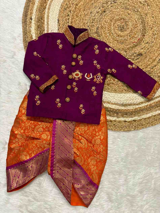 Semi Kanchi Banarasi Family Outfit