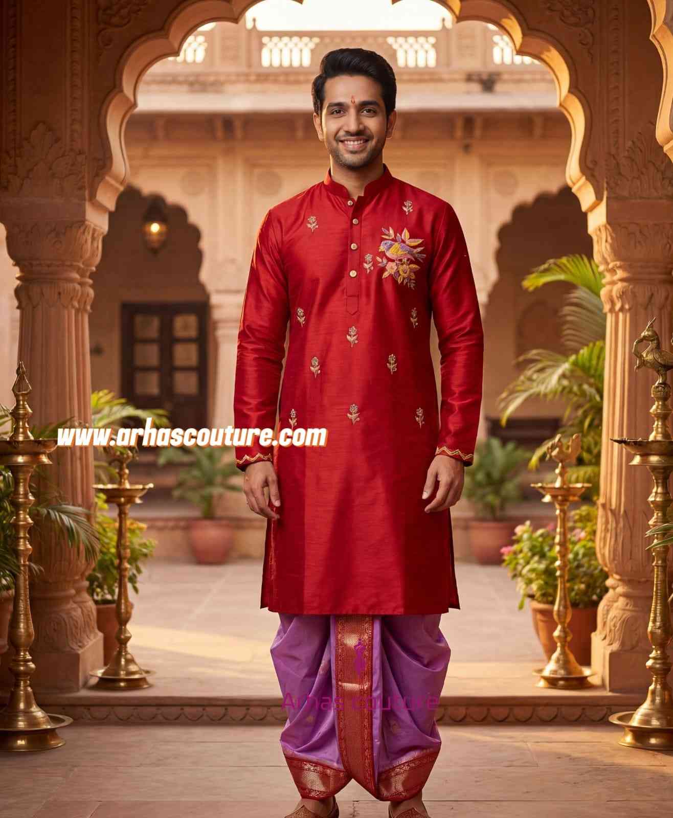 Banarasi silk family outfit – colour 2 – Arhas Couture