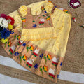 Kids Meena zari lehenga – royal blue – Arhas Couture