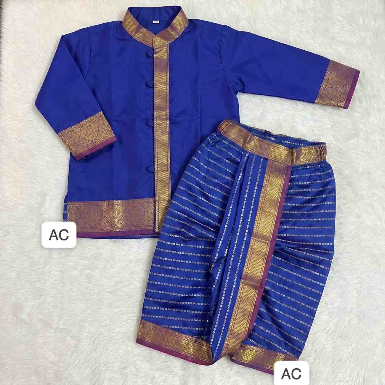 AC's soft silk family outfits by Arhas Couture