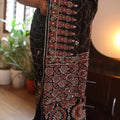 Heritage Ajrakh Cutdana Saree