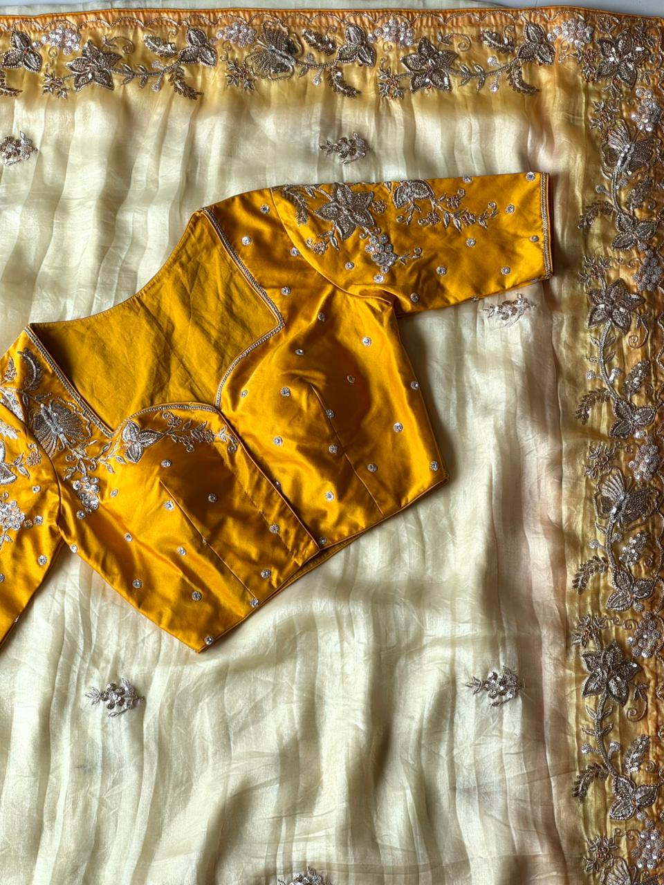 Fancy space silk crush saree – colour 2 – Arhas Couture